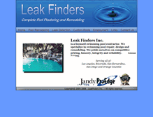 Tablet Screenshot of leakfinders.net